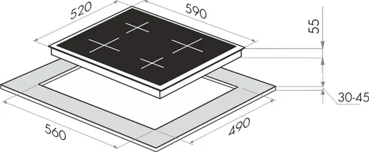 Электрическая варочная панель MAUNFELD CVCE594SMDBK