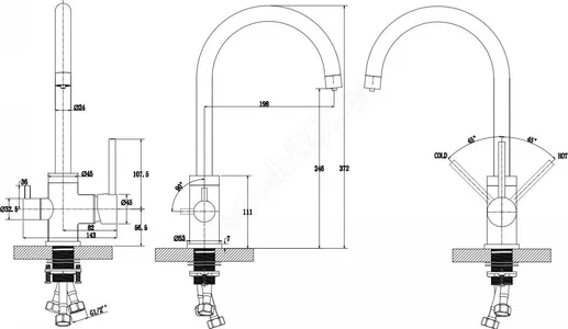 Смеситель AquaSanita Sabiaduo 2963 002 nickel