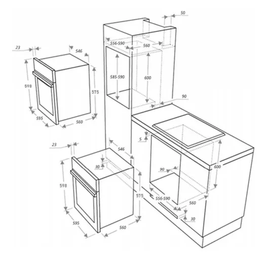 Шкаф духовой газовый MAUNFELD EOGC604RBG.MT (с электрическим грилем)